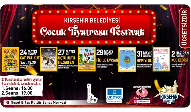 Çocuk Tiyatrosu Festivali Başlıyor
