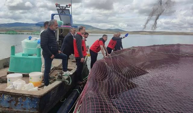 İl Müdürü Taş, Yavru Balıklara İlk Yemlerini Verdi