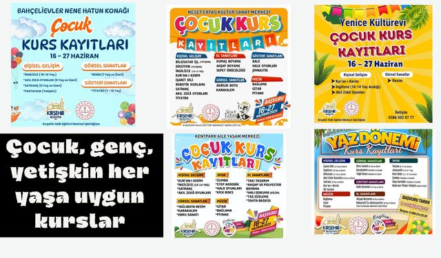 Belediye yaz kurslarında kayıtlar 16 Haziranda başlıyor