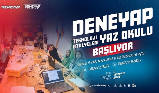 Kırşehir Gençlik Merkezi'nde DENEYAP Teknoloji Atölyeleri Yaz Okulu Başlıyor