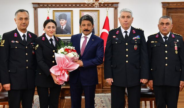Jandarma’dan Vali Demiryürek’e 186. yıl ziyareti