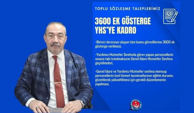 Türk Sağlık-Sen’den 3600 Ek Gösterge ve YHS’ye Kadro Talebi
