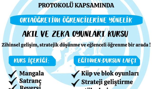Zeka Oyunları Kursu Başlıyor!