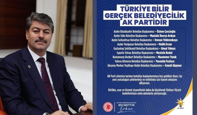 Vekil Erkan: “Gerçek Belediyecilik Vizyonumuz Daha da Güçlenecek”