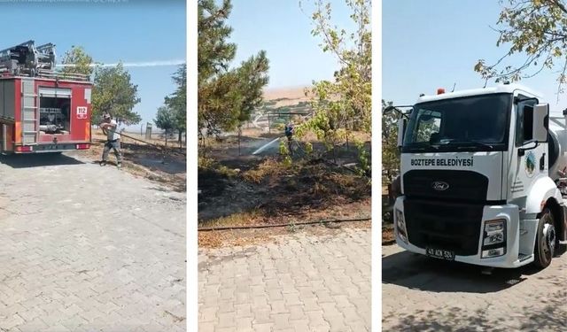 Boztepe’de Çıkan Yangın Kısa Sürede Söndürüldü