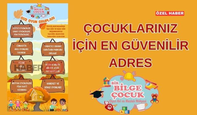 Bir Bilge Çocuk Oyun Evi “Güz Oyun Grupları”na Başlıyor