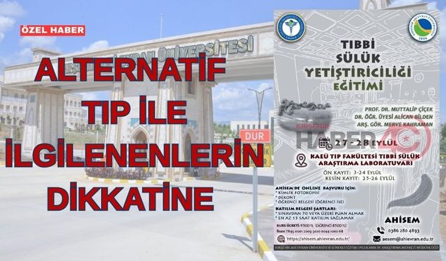 Tıbbi Sülük Yetiştiriciliği Eğitimi Başlıyor