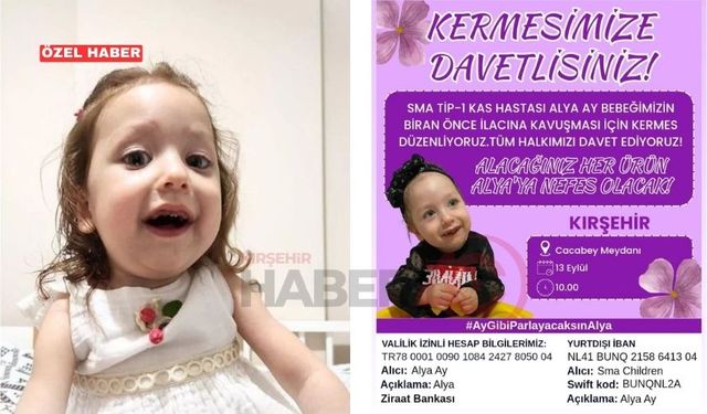 Kırşehir Alya Bebek İçin Tek Yürek Oluyor