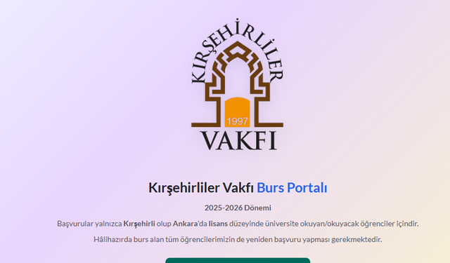 Kırşehirliler Vakfı’ndan Üniversite Öğrencilerine Burs Desteği