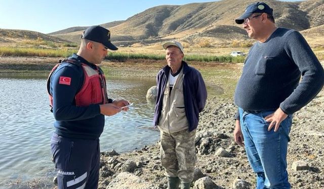 Kırşehir'de jandarma ekipleri Hirfanlı Barajı'nda denetim yaptı