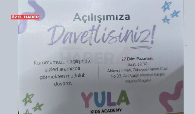 Yula Kids Academy Kırşehir’de Açılacak