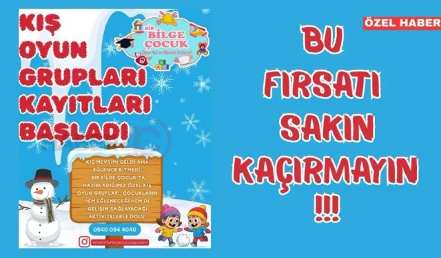 Bir Bilge Çocuk, Kış Oyun Grubu İçin Kayıtları Başlattı