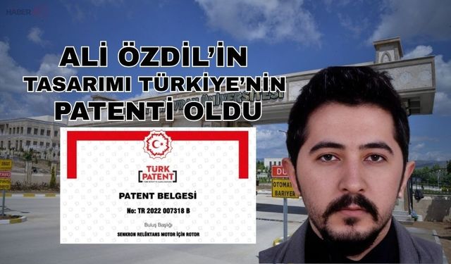 Dr. Öğr. Üyesi Ali Özdil'in Geliştirdiği Rotor Tasarımı Ulusal Patentle Tescillendi