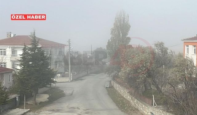 KIRŞEHİR GÖLHİSAR MAHALLESİNDE BUHARLAŞMA SİSİ GÖRÜNTÜSÜ