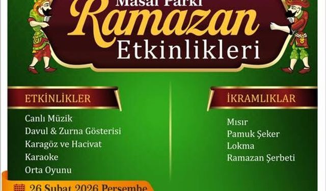 Masal Parkı’nda Ramazan Etkinlikleri