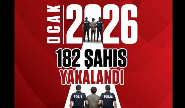 Kırşehir’de Ocak Ayında 182 Aranan Şahıs Yakalandı