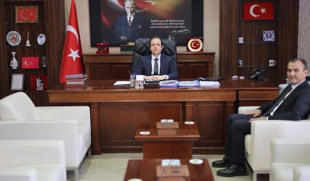 İlçe Milli Eğitim Müdürü İman’dan Kaymakam Tok’a Ziyaret