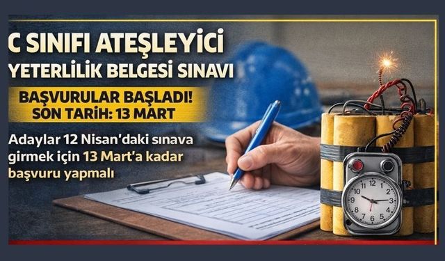 C Sınıfı Ateşleyici Sınavı için Başvurular Başladı