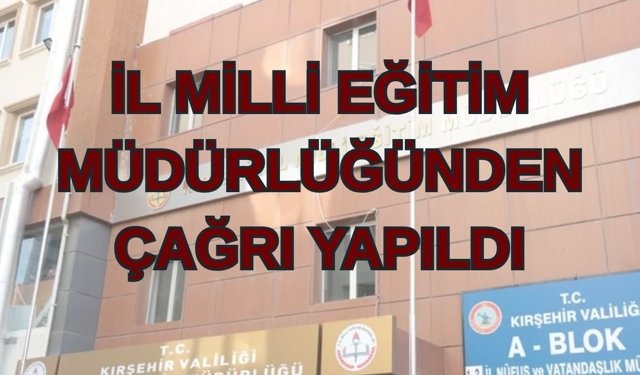 Kırşehir MEM’den “Güvenli Okul İklimi” Çağrısı