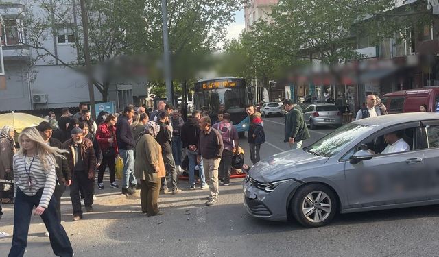 İki kişinin yaralandığı kaza kamerada