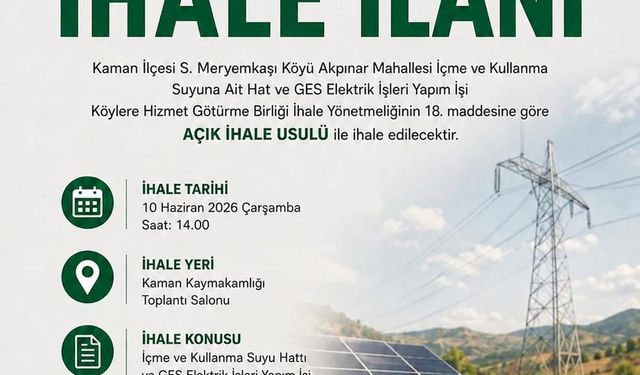 Kaman Kaymakamlığı Duyurdu: Köylerin Elektrik Maliyeti Güneşle Düşecek