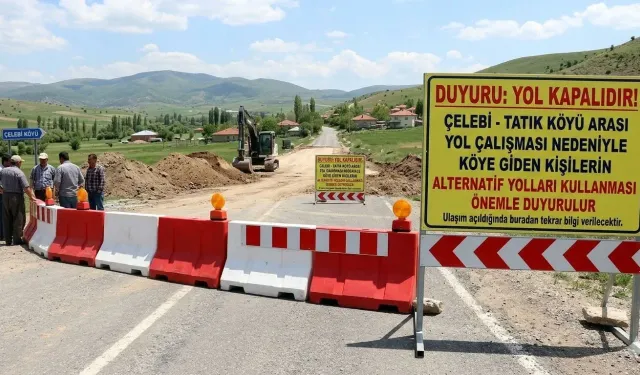 KAMAN'DA YOL YAPIM SEFERBERLİĞİ: ÇELEBİ-TATIK KÖY YOLU KAPATILDI!