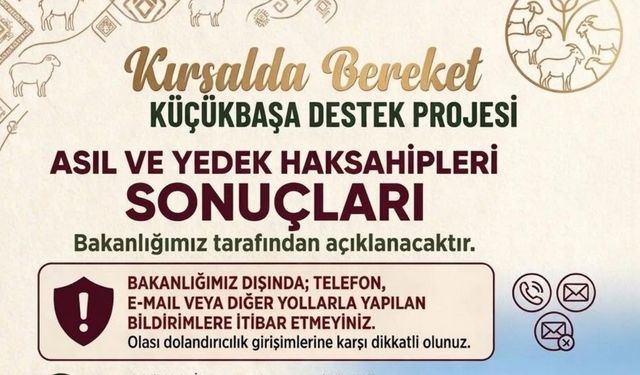Küçükbaş Destek Projesinde Dolandırıcılık Uyarısı