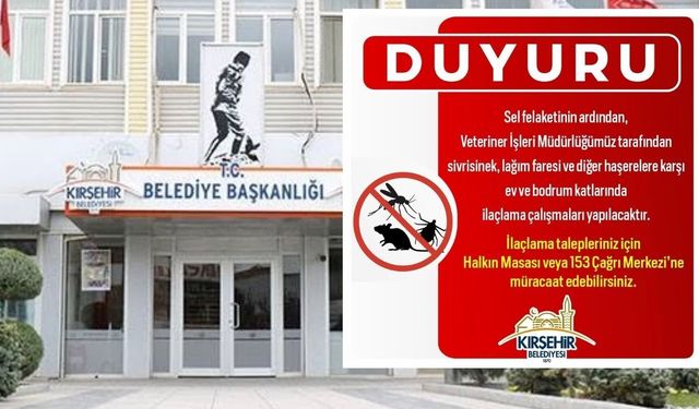 Kırşehir Belediyesi İlaçlama Yapacak