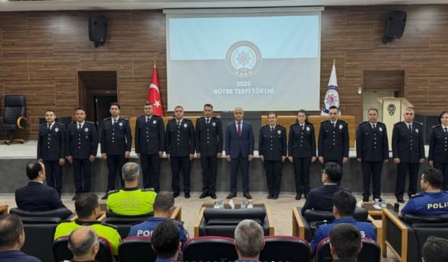 KIRŞEHİR EMNİYETİ’NDE RÜTBE TERFİ TÖRENİ DÜZENLENDİ