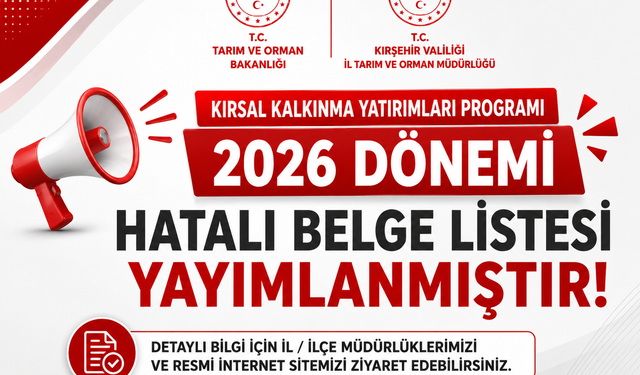 KKYP 2026 Hatalı Belge Listesi Yayımlandı