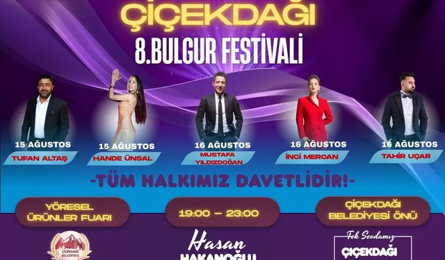 Çiçekdağı'nda Üç Gün Şölen