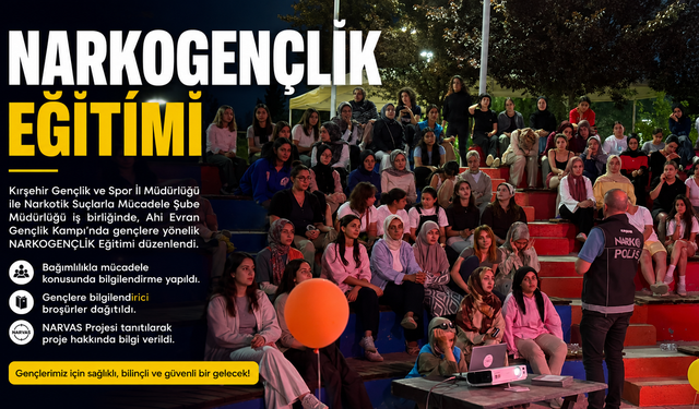 Ahi Evran Gençlik Kampı’nda NARKOGENÇLİK Eğitimi