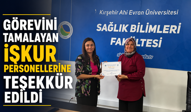 Sağlık Bilimleri Fakültesi'nden İŞKUR Personeline Vefa