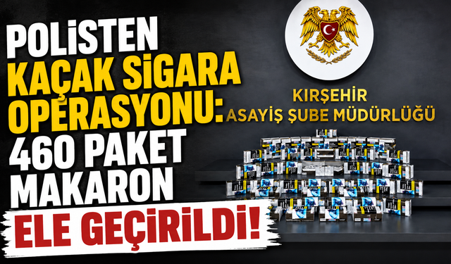 460 Paket Kaçak Makaron Yakalandı