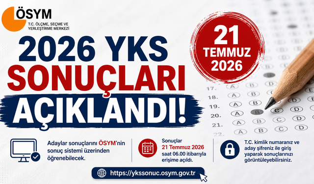 ÖSYM 2026 YKS Sonuçlarını Açıkladı