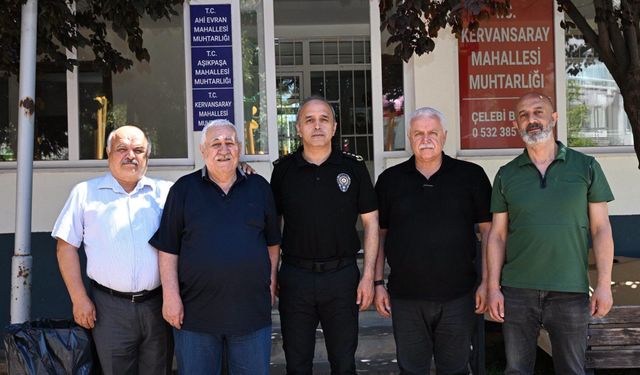 EMNİYET MÜDÜRÜ GÖRÜCÜ MUHTARLARLA BİR ARAYA GELDİ