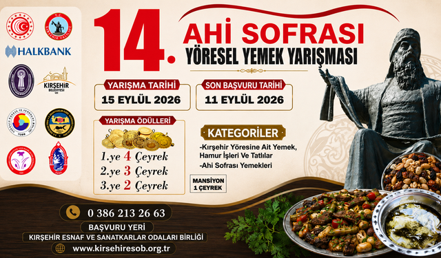 KIRŞEHİR’DE “AHİ SOFRASI” İÇİN BAŞVURULAR BAŞLADI