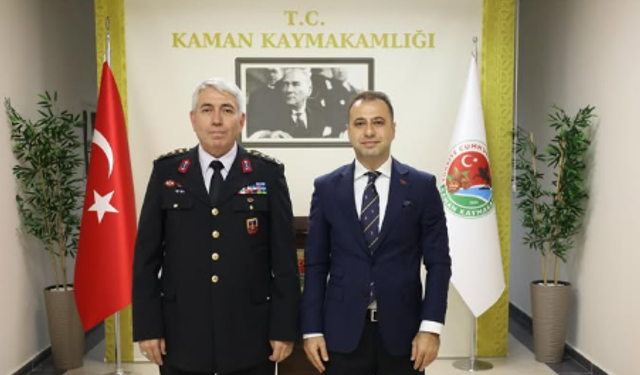 İl Jandarma Komutanı Yıldırım’dan Kaymakam Ergün’e Ziyaret