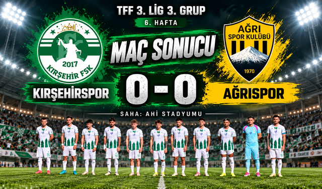 Kırşehirspor Evinde Fırsat Tepti: Ağrıspor ile Yenişemedi