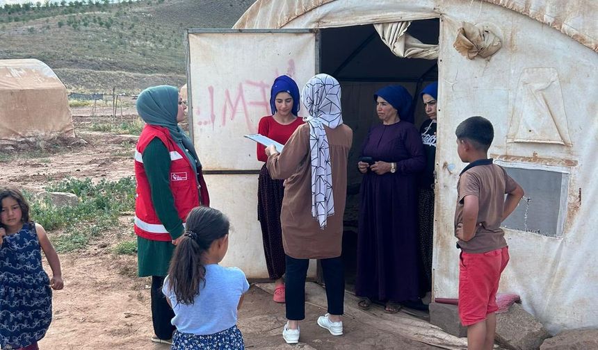 Çiçekdağı’nda Mevsimlik Tarım İşçileri Çadırlara Yerleştirildi