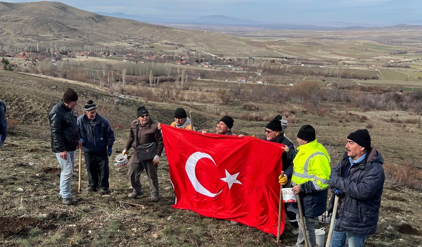 Kaman Başköy’de Yangın Sonrası Ağaçlandırma Çalışması