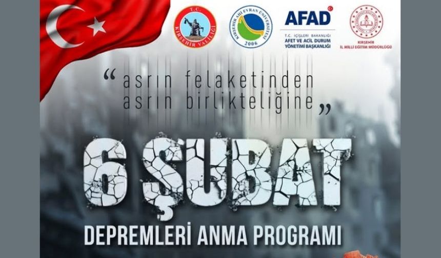 Kırşehir’de 6 Şubat Depremleri Anma Programı