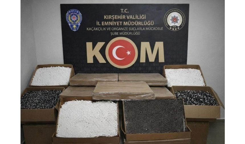 Kırşehir’de 90 Bin Makaron Ele Geçirildi