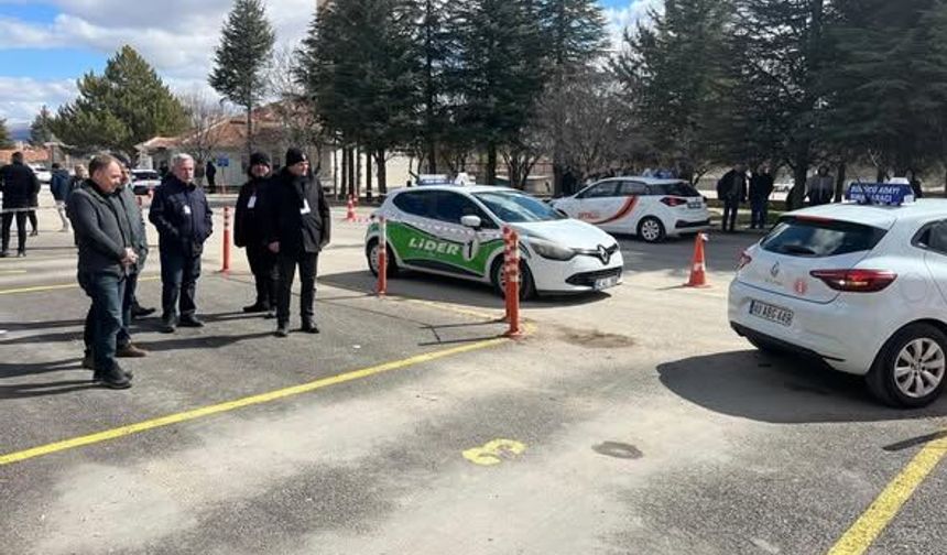 Kırşehir’de MTSK Direksiyon Sınavı Alanında İnceleme