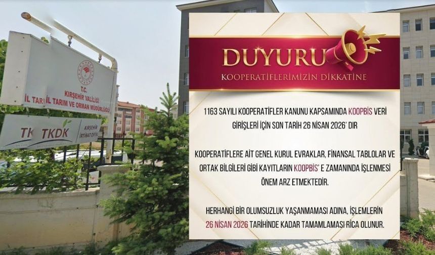 Kırşehir Tarım’dan Kooperatiflere KOOPBİS Uyarısı