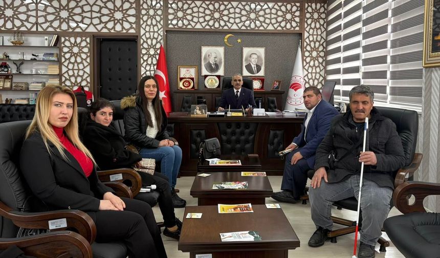 Görme Engelliler Derneği’nden İl Müdürü Taş’a Ziyaret