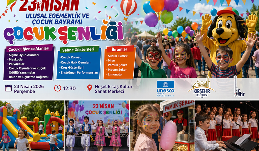 Kırşehir’de 23 Nisan’a Özel Çocuk Şenliği