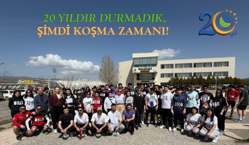 KAEÜ’de 20. Yıla Özel Koşu Etkinliği Düzenlendi