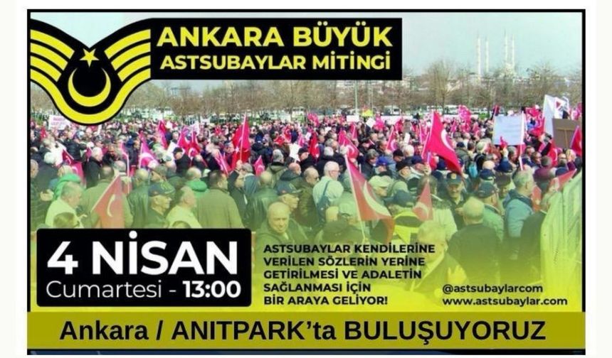 Emekli Astsubaylar Hak İçin Meydana İniyor