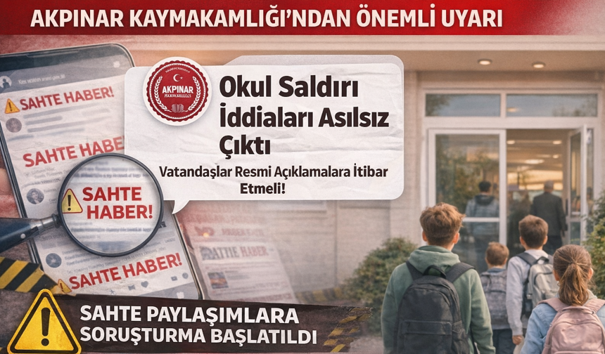 Akpınar’da Asılsız Paylaşımlara Soruşturma